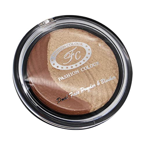 Image of FASHION COLOUR Dual Face Powder & Blusher | Easy Blend | Highly Pigmented | Natural Glow | Face Makeup Blush For Cheekbones & Highlighting | Face Blusher For All Skin Tones | Shade 03