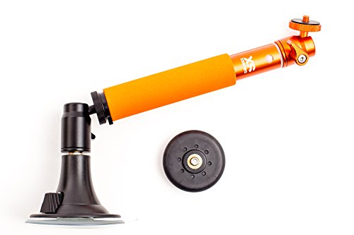 Xsories Fix/Tilt & Shoot Camera Mount System, Magnet And Suction Mounts, Detachable Angle Adjuster, Telescopic Pole, Fits All Nikon, Canon, Digital Cameras, Camera Mounts, Camera Accessories (Orange) #TOP25