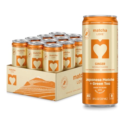 matcha LOVE Ginger Matcha + Green Tea, Unsweetened, 8 Ounce