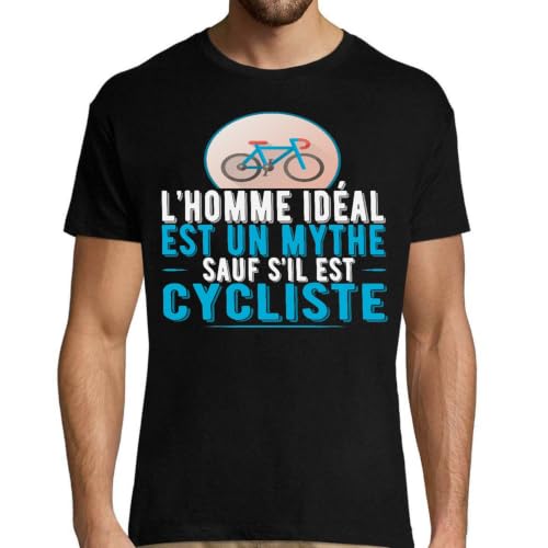 T-shirt homme vélo rigolo fini les pannes d'idées cadeaux