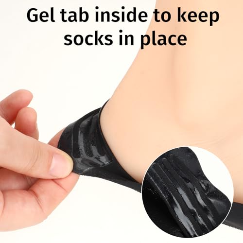 Image of Molain Thin No Show Socks Women 5-12, 6 Pairs Low Cut Liner Non Slip Socks for Women Footies Invisible Socks(Skin Color, Black)