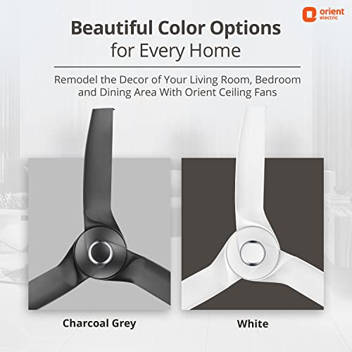 Image of Orient Electric's 1320 mm Aerostorm ceiling fan |Best-in-class 18-pole motor | Rust-proof ABS blades |100% Copper motor |Whisper-quiet operation | 2-year warranty | Charcoal Grey, pack of 1
