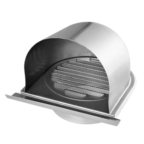 HOMSFOU Outdoor Stainless Steel Ventilation Grille For Kitchen Hoods U Shaped Wind Cap Wall Mounted...