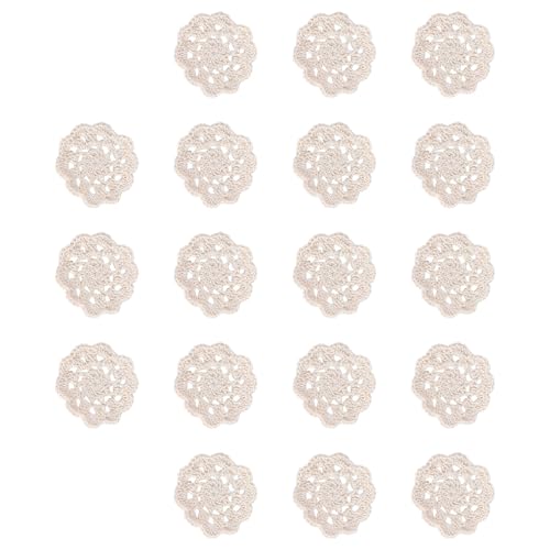 TEHAUX Accesorios de Bricolaje Flores de Ganchillo 3D de Algodón 3.14 Pulgadas para Personalizar Bolsos Bufandas y Ropa