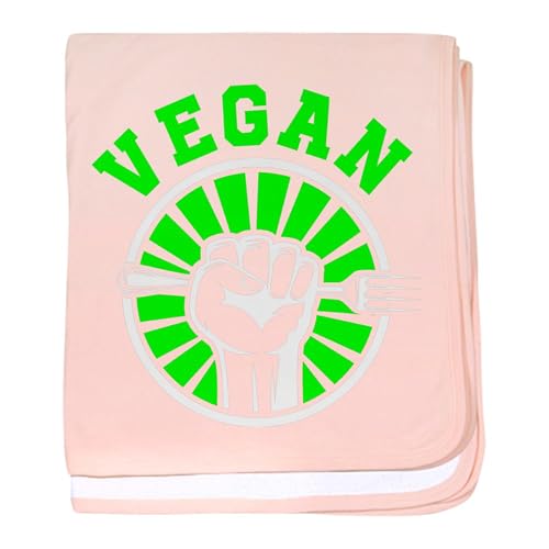 CafePress Vegan Veganism Vegetarian Animal Libe Baby Blanket, Super Soft Newborn Swaddle