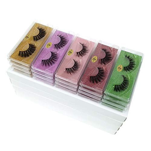 Mink Eyelashes Wholesale 10/20/30//50/100 Pairs 3D Faux Mink Lashes Bulk Natural Mink Eyelashes Set False Eyelashes Makeup Eyelashes Pack (Mix 100 pairs)
