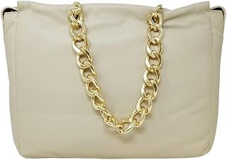 Borsa a Spalla Maxichain Sand Borsa a Spalla Beige Donna 40x31x13 cm