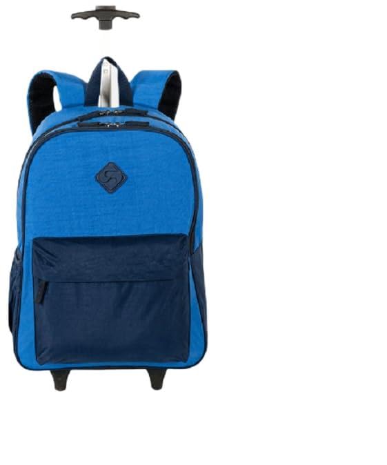 Sestini Mochila com Carrinho Rolling Crinkle 2 Double, 35L, 4 Rodas Giratórias 360°, Azul
