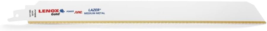 Lenox 6 in. 18Tpi Gold Power Arc Curved Lazer Reciprocating Blade 25 Pk.