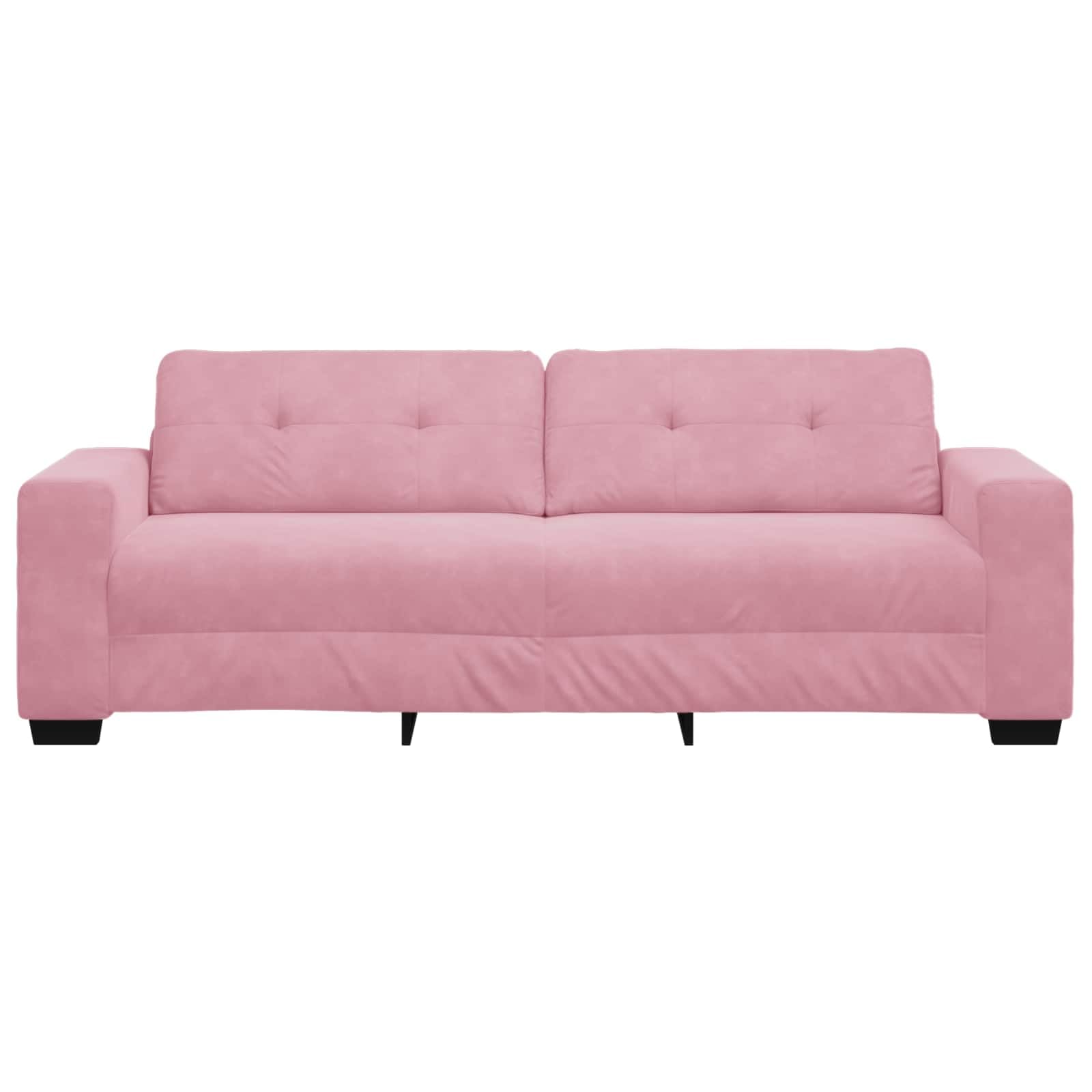 Générique Sofa 3-osobowa różowa aksamitna 180 cm