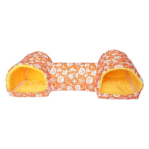 ハムスター トンネル ベッド - 柔らかく洗えるハロウィンケージおもちゃ - 小ペットチンチラ用トンネルとチューブ,ハリネズミ 小動物 リス ペット 用