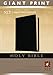 Holy Bible, Giant Print NLT (Red Letter, Imitation Leather, Black)