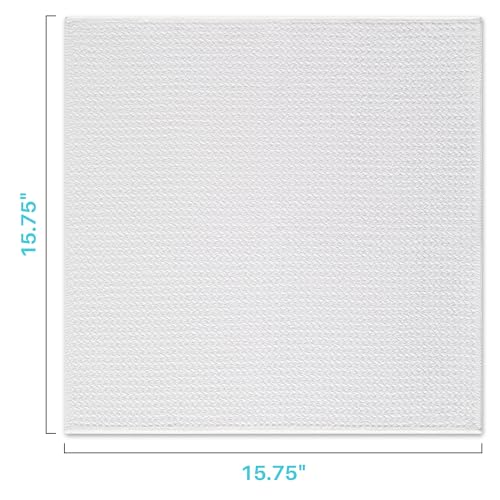 Image of JOYMOOP Large Microfiber Waffle Weave Cleaning Cloth,Highly Absorbent Kitchen Towels,Quick Drying Lint Free Dish Towels for Kitchen,6 Pack,White,15.7x15.7 inch