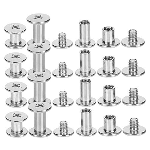 CIYODO 75pcs Mother-in-Law Nails Binding Screws Chicago Screws for Scrapbook Photo Album Leather Craft Easy to Use