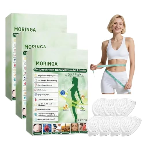 21 Stück Moringa 10-in-1 Nano Mikronadel Patch Moringa x Berberin Pflaster Diskretes Nano Abnehmpflaster Moringa Berberin Pflaste Moringa Kosmetisches Pflaster für Alle Körpertypen Vorteilspack