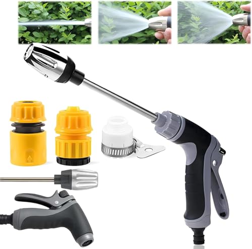 Pressure Washer 2026 New Pressure Washer Spray Nozzle High Pressure Garden Hose Nozzle with 360 Rotating for Three Spray Modes - Fit with U.S. 3/4In Threaded Hoses