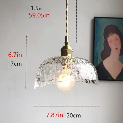 Lámpara colgante pequeña de cristal para iluminar barras oscuras de restaurante 5