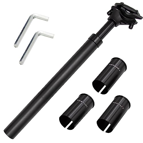 ZUDKSUY Bicycle Suspension Seatpost 27.2 x 350mm with Seatpost Shims &ndash; 28.6mm / 30.9mm / 31.6mm...