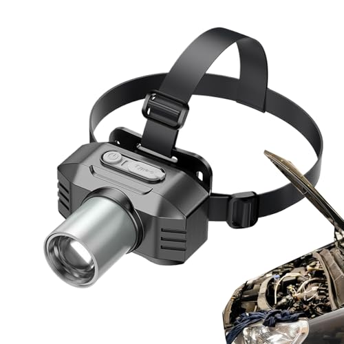 Dreuhuing Linterna Frontal Recargable | Linternas Frontales Para Camping | Potente 3 Modos Linterna Ajustable 90 Grados para Pesca Nocturna Senderismo Caza Trabajo Mecánico