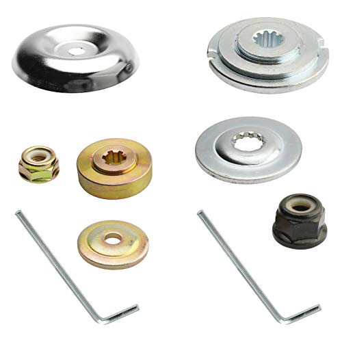 Patioer 2 Kind of Lawnmower Blade Adapter Kit, Gardening Machine Brush Blade Adapter Attachment Maintenance Kit for Stihl String and Universal Trimmers Brush Cutter
