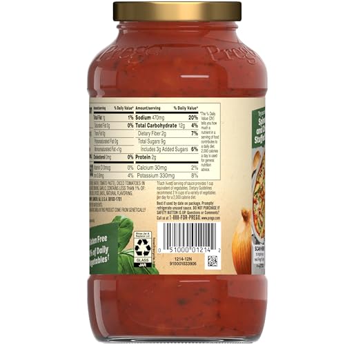 Image of Prego Chunky Tomato with Garlic and Onion Pasta Sauce, 24 Oz Jar (Case of 12)