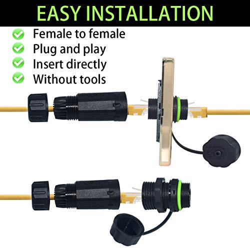 Conector RJ45 Impermeable IP68 Panel Hembra a Hembra miniatura 3