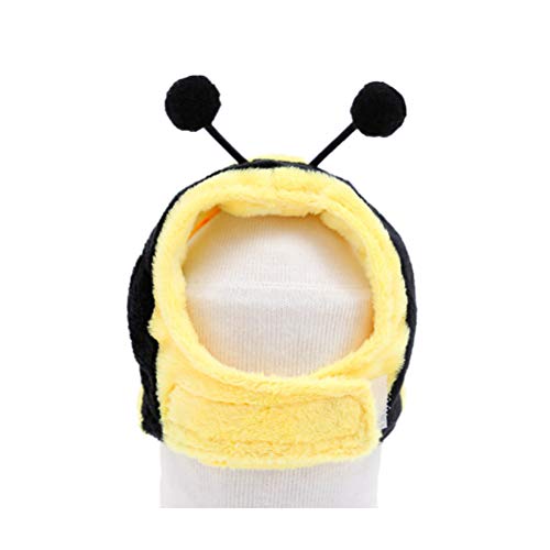 Pet Costume Hat Cat Bee Headdress Warm Winter Dog Hat Cat Headgear Cat Toy for Cosplay Puppy Dress Up L