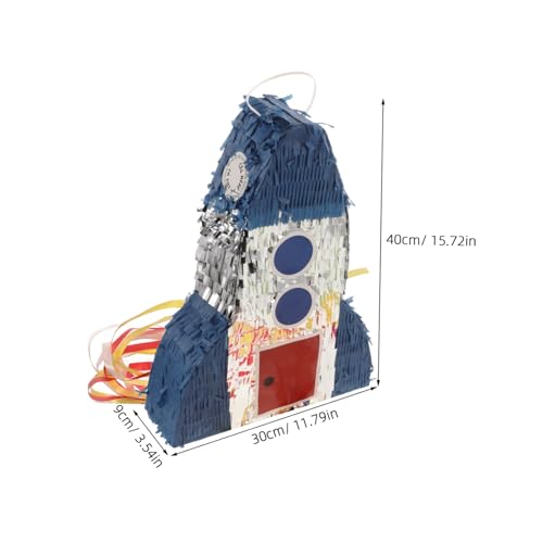 Kisangel Rocket for Birthday Party Outer Space Themed Decorations Fun Interactive Game Fillable with Treats for Astronaut Party Supplies and Memorable Celebrations