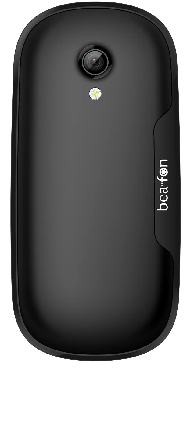 beafon, C220, Classic Line, Klapphandy, Tastentelefon, vertragsfrei ohne Simlock, TFT Farbdisplay 1,77" Zoll (4,49cm), Kamera, Farbe schwarz Lack