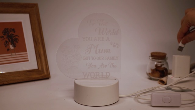 Winzwon Personalized Acrylic Night Light For Mom - Gifts From Daughter Son, Mothers Day Birthday Christmas Presents
