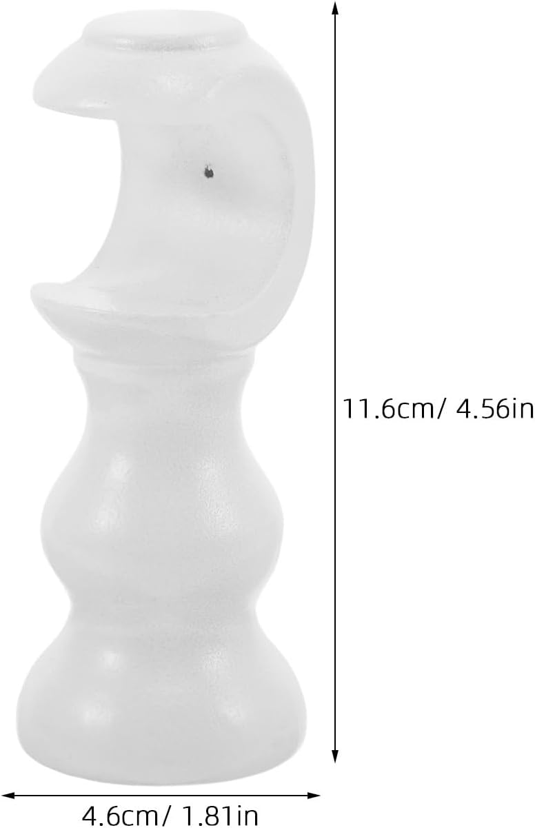4pcs Wooden Curtain Rod Bracket, Drapery Pole Holders for 2.85cm/1.12in Pole, White Sturdy Base for Ceiling or Wall Mounting, Classic Roman Rod Bracket