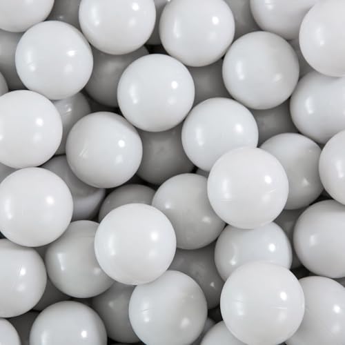Heopeis Ball Balls & Jump Bouncers - 2.75\" Plastic BPA Free Non-Toxic Play Balls, Phthalate Free, 100 Count (Macaron Gray)