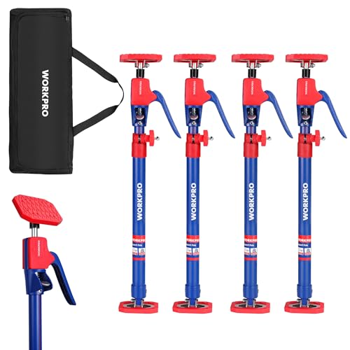 Image of WORKPRO Cabinet Jacks, 23-5 /8 inch to 45-1 /4 inch Adjustable Support Pole, 4-Pack