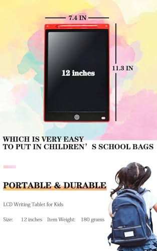 Image of LCD Writing Tablet with Stylus Pen, Electronic Colorful Screen Magic Slate Doodle Drawing Board Pad Scribbler Educational Learning Tool for Kids Adults-Multicolor