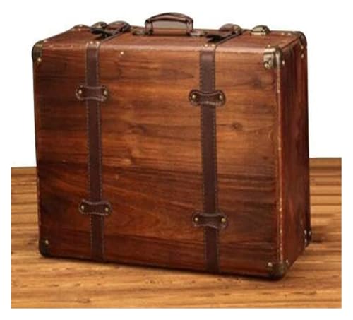 Valise rétro en bois coffre de rangement vintage idée cadeau originale décoration maison