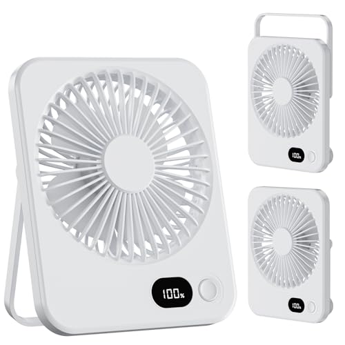 LuJasi Ventilateur de Bureau, Mini Ventilateur Portable avec Batterie Rechargeable de 3600 mAh...