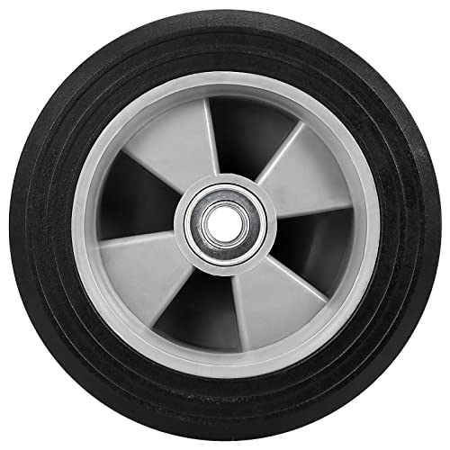 2 pack 8 inch solid rubber replacement wheels flat free hand truck tires with 5834 axle hand truck replacement wheels for cart wagons wheelbarrow dolly trolley 330 lbs max load