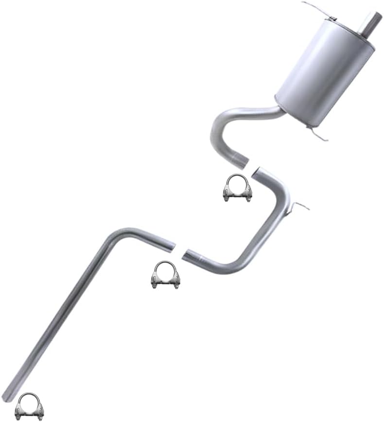 Northeastern Exhaust | Stainless Steel Intermediate Pipe & Muffler Exhaust System Kit Compatible for Chrysler PT Cruiser 2001-2010 2.4L | Free Clamps Included | Automotive Replacement Part