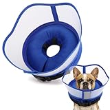 Soft Dog Cone Collar, Inflatable Cones Alternative After Surgery with Anti-Lick Shield, for Large/Medium/Small Dogs to Stop Licking, Elizabethan Neck Ecollars of Shame, Comfy Pillow E Recovery