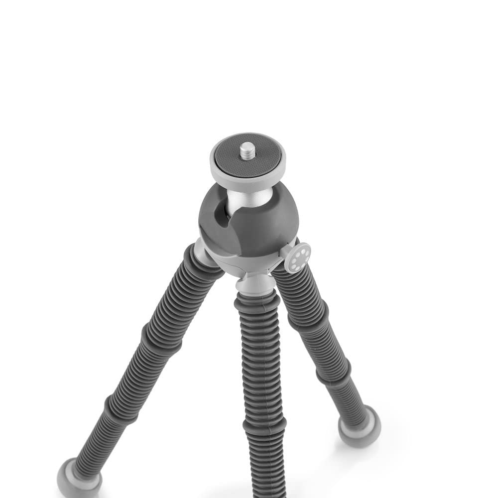 JOBY PodZilla Medium Kit, Trépied Flexible avec Support de Téléphone GripTight 360, Trépied Smartphone Par les Créateurs du GorillaPod, Compatible iPhone, Smartphones, Caméra Sport, Jusqu'À 1Kg, Gris