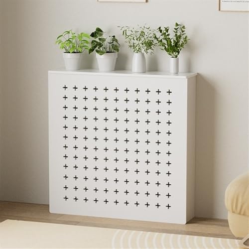 kwimebek Wood Radiator Cover, Modern Radiator Covers with Top Storage Shelf, White Heater Covers for Radiators for Living Room, Bathroom(23.6 * 7.9 * 23.6in)