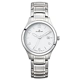 Drückerfaltschließe Dugena Herren Armbanduhr Hampton Edelstahl 37mm silber
