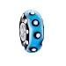 Produktbild MATERIA Murano Glas Beads Anhänger Punkte 925 Silber blau schwarz für Beads Armband #506