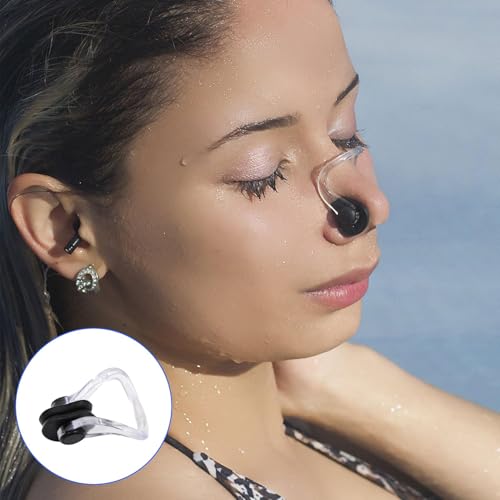 Image of Swimming Nose Plugs 2 Pcs - Comfortable Soft Nose Clips for Swimming, Training & Water Sports