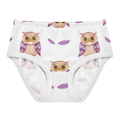 Toddler Underwear Floral 2t Cotton Girl Panties Cute Bright Briefs Kids Undies Cute Owls White