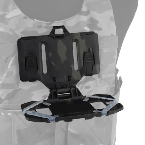 Support gilet tactique téléphone anti chute fixation poitrine robuste bcp