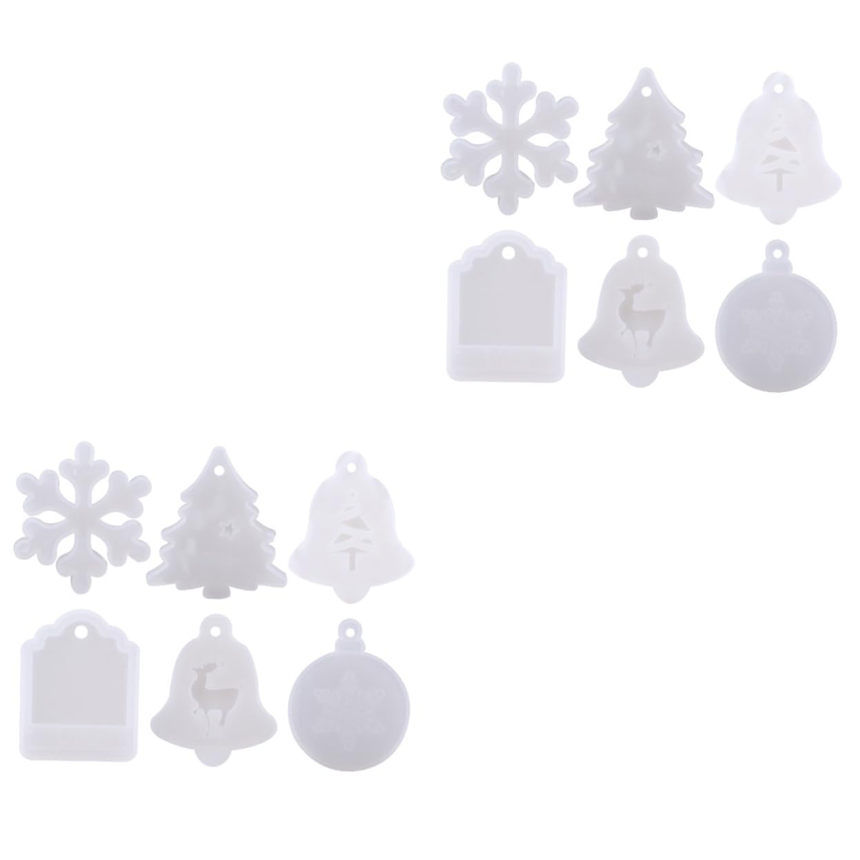 Tofficu 2 Ensembles Moules En Silicone De Noël Moules Gommeux Étain Empreneurs À Biscuits Décoration Moule De Bougeoir Moule À Cake Pops Usine De Cuisson Poêle Gel De Silice 6 Pièces * 2
