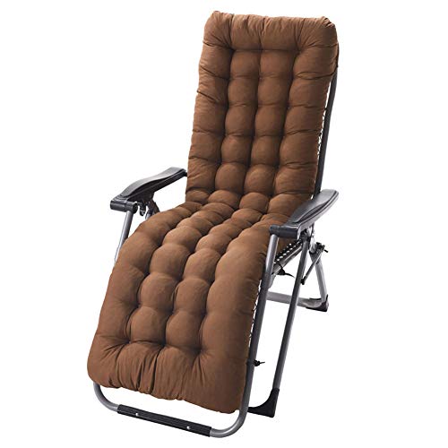Hodiso Lounge Chair Cushion, Outdoor Chaise Lounge Cushion, Garden Sun Lounger Recliner Indoor Sofa Cushion (Coffee)
