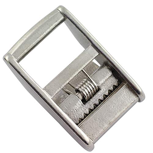Pscco 304 Stainless Steel Cam Buckles Ratchet Tie Down Webbing Strap Metal Press Buckle #TOP4