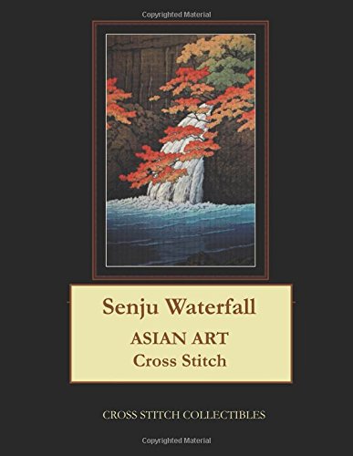 Senju Waterfall: Asian Art Cross Stitch Pattern